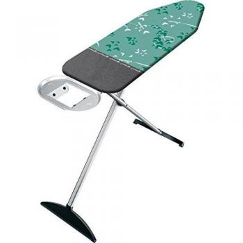 Vileda Park & Go - Tabla de planchar grande, altura regulable 75 - 96 cm, incluye funda con zona extra resistente para colocar planchas, medidas: 120 x 38cm, color verde y gris