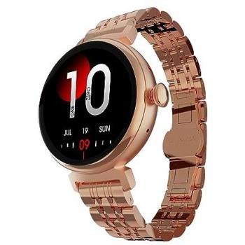 Reloj Inteligente HiFuture FUTURE AURA para Mujeres, Pantalla AMOLED de 1,04 pulgadas, Acero Inoxidable, Monitor de Frecuencia Cardíaca, Resistente al Agua IP68, Compatible con Android e i