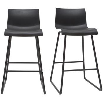 Taburetes de bar modernos negros 65 cm (lote de 2) ONA