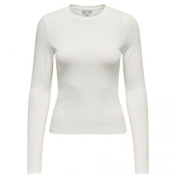 Camiseta de Jersey de Manga Larga para Mujer ONLY Riley O-Neck en Color Nube Dancer