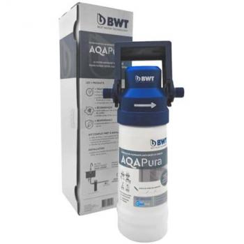 Filtro de Agua Bajo Fregadero BWT Aqa Pura - 3/8' Compatible con Todos los Grifos - Filtración de Carbón Activo