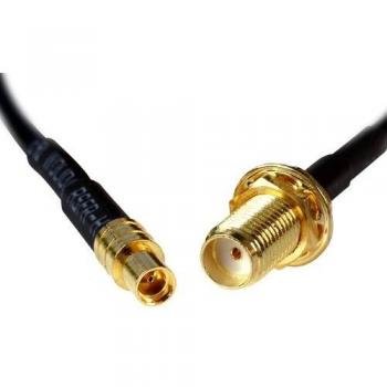 Cable Antena SMA Hembra a MMCX 200 mm - Coaxial DeLOCK 88579