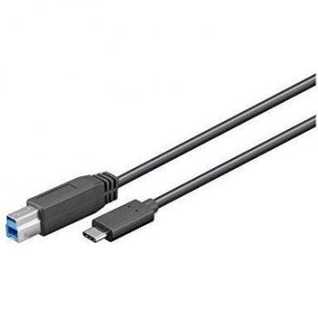 goobay 67986 Sync & Charge Super Speed USB-C a USB Cable de Carga Tipo B 3.0, 1m, Negro