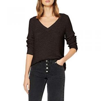 Only Onlgeena L/s V-Neck Pullover Knt suéter, Negro