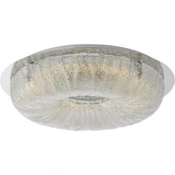 Lámpara de techo moderna Mercer Chrome, plata, led empotrada, cromo, plateado, blanco cálido 3000K, 2780lm