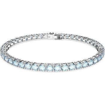 Swarovski Matrix Blue Tennis Bracelet 5648928 M, Jewellery, Round cut, Blue crystals, Rhodium plated