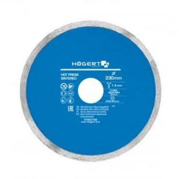 Disco de diamante fino 230 mm Hogert Technik HT6D758 - Disco lija para amolador angular, diseñado para cortar baldosas cerámicas y superficies de materiales de construcción