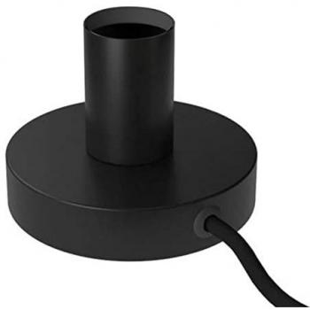 Lámpara de mesa de metal Creative Cables Posaluce con enchufe de 2 polos, color negro mate
