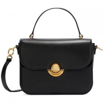 Furla Sfera Mini Black Leather Shoulder Bag, Size: ONE SIZE, Female