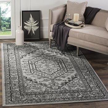 Safavieh Adirondack Silver/Black Medallion Area Rug - 6' x 9' (185 x 275 cm)