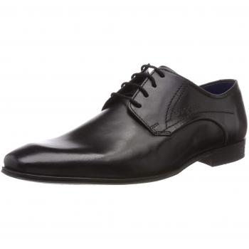 Bugatti Mattia II Men's Black Leather Derby Shoes