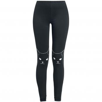 Jawbreaker Salem Grumpy Kitty Mujer Leggins Negro XXL, 95% algodón, 5% elastán,