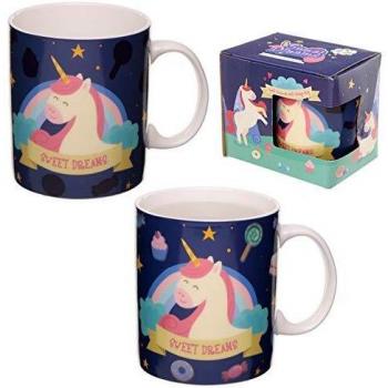 Sweet Dreams - Taza de porcelana con diseño de unicornio que cambia de color