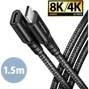 AXAGON Extensión BUCM32-CF15AB USB-C  USB-C 3.2 Gen 2, 1.5m, 20 Gbps, ALU, braid