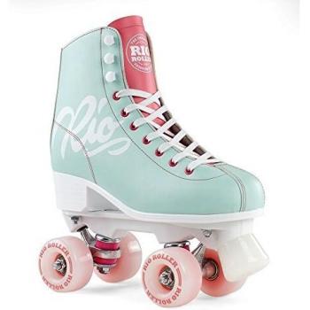 Patines Cuádruples Rio Roller Script Teal-Coral S Junior