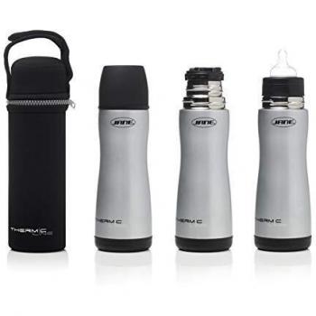 Jané Termo para Líquidos con Tetina Silicona, Capacidad 300ml, Incluye Bolsa de Neopreno