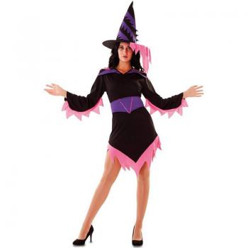 Disfraz de Bruja Fucsia para mujer