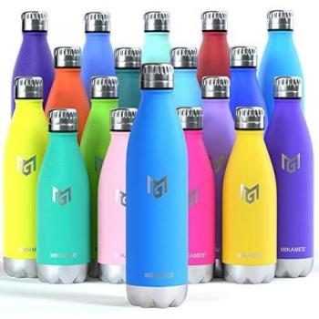 MIKAMEE Botella de Agua Acero Inoxidable 350/500/650/750ml | Aislamiento de Vacío de Doble Pared airBottle | sin bpa Botella termica | Mantiene 24h frías/12h Calientes | para Niños, Deporte, Oficina