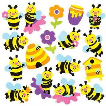 Baker Ross AC812- Pegatinas de Espuma en Forma de Abeja