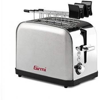Tostadora Eléctrica Girmi TP56 de 2 Rebanadas, Acero Inoxidable, Potencia 850 W, 6 Niveles de Tostado