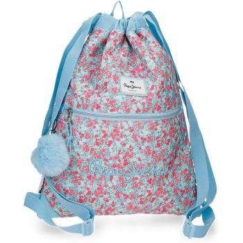 Mochila saco Pepe Jeans Aide multicolor para niñas con bolsillo frontal