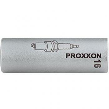 Proxxon 23 392 Vaso Bujía de 1/2 con Inserción Magnética, Tamaño 16mm, Longitud 70mm