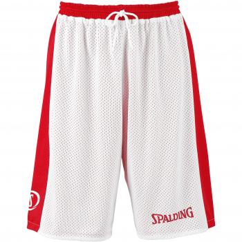 Spalding Essential Reversible Short de Juego, Hombre, Rojo/Blanco, M