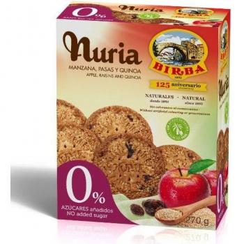 Nuria Galletas de Manzana, Pasas y Quinoa Sin Azúcar Añadido 270g