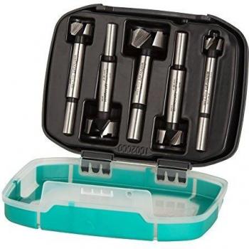 wolfcraft Juego de broca Forstner de 5 piezas, 1002000,
