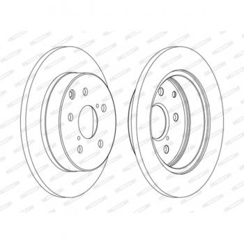 Disco de freno FERODO DDF1846C trasero, macizo, 2 piezas