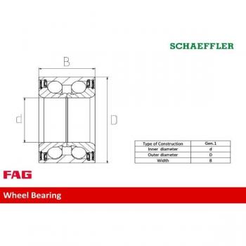 Kit de rodamientos de rueda FAG 713 6122 60