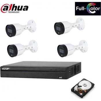 Kit de cámaras IP Poe Dahua 4 cámaras 2 MP Full Color HD 500 GB