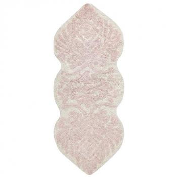 Alfombrilla de baño moderna de algodón forma irregular 150 x 60 cm patrón decorativo accesorios de baño rosa Canbar