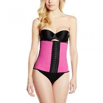 Intimax corsets lencería y moda Corset Latex Appearance Rosa Corsé, XXL para Mujer