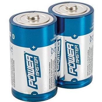Pilas Super Alcalinas Tipo D/LR20 PowerMaster - Pack de 2 Piezas