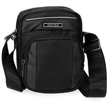 Movom Clark Bandolera Pequeña Negro 15x19x8,5 cms Poliéster