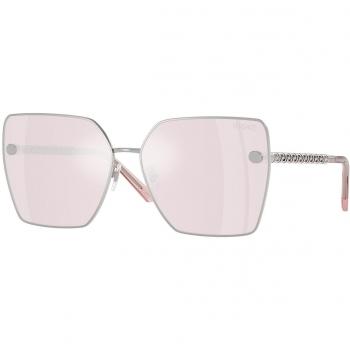 Versace VE2270D Asian Fit 10007V Anteojos de Sol para Mujer Plateadas, Lentes de Sol Para Mujer Silver, Gafas de Sol para Mujer Plateadas, Ajuste Asiático 10007V Gaf