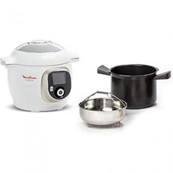 Moulinex Cookeo CE851A - Robot de Cocina, cocina alta Presión, 6 Modos Cocción, programable, 150 recetas programadas y Bol Extraíble Antiadherente con Capacidad hasta 6 raciones y fácil interfaz