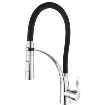 Grifo de Cocina K2O Splash Monomando 25x8x43cm con Caño Giratorio 360° y Extraíble, Agua en 2 Funciones y Aireador