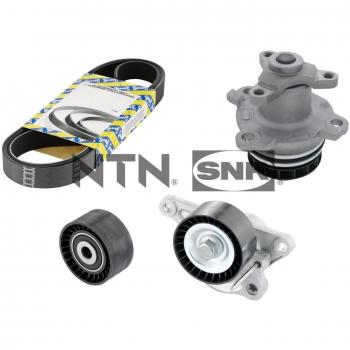 Bomba de agua SNR KAP855.180 con kit de correa poli V