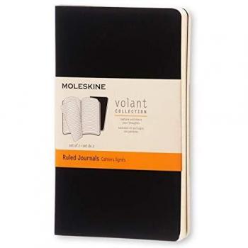 Moleskine Volant Pocket Ruled Notebook - Black