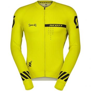 Scott Maillot de Ciclismo de Hombre RC PRO, Manga Larga, Diseño Aerodinámico, Tejido Transpirable, Ajuste Ceñido, Tecnología de Secado Rápido, Ideal para Climas Frescos