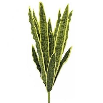 artplants.de Planta Sansevieria Artificial en Vara de Ajuste, Amarillo-Verde, 50cm - Uso Exterior - Planta Artificial