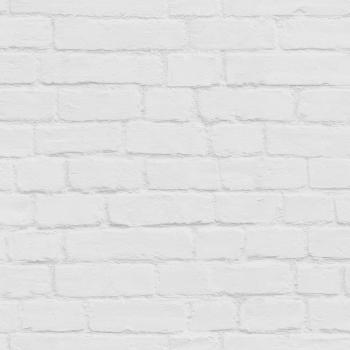 Papel pintado de ladrillos gris claro - 0,53 x 10,05 m - Estahome