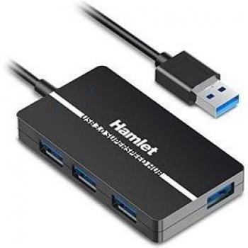 Hub USB 3.0 Slim 4 Puertos Type-A 5 Gbps con Alimentación