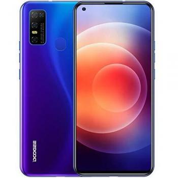 DOOGEE N30 Moviles Libres, Pantalla de 6.55 DotDisplay, 4 GB+128 GB, 4G Smartphone Cámara Cuádruple 16 MP, 8MP Frontal Cámara, Procesador Octa-Core, Batería 4500 mAh, Android 10 Telefono Movil, Azul