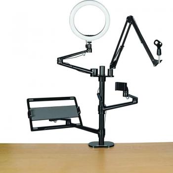 Gator All-in-One Desk-Clamping Stream Stand with 6-Point Attachment System