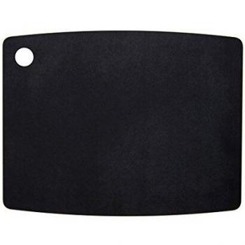 TopGourmet Productos de cocina: Tabla de cortar de fibra de madera, color negro, 30 x 22.5 cm / 12 x 9 pulgadas