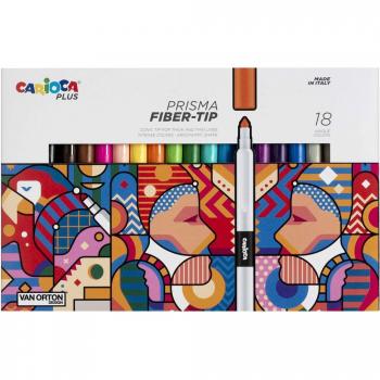 UNIVERSAL ROTULADOR CARIOCA PLUS PRISMA 18 COLORES SURTIDOS