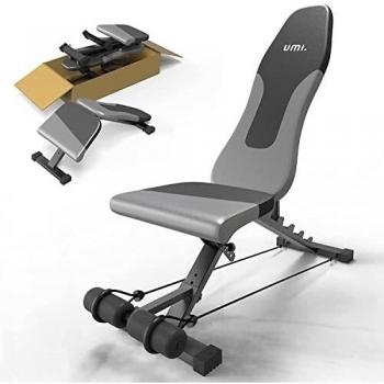 Amazon Brand - Umi - Plegable Banco de Pesas Ajustables Entrenamiento Ejercicios Regulable
